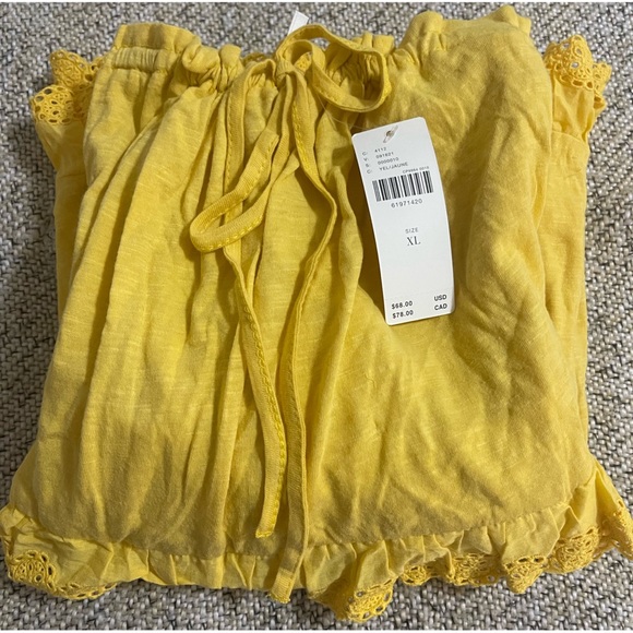 Anthropologie Tiered Eyelet Tank Yellow NWT Size XL - Picture 11 of 14